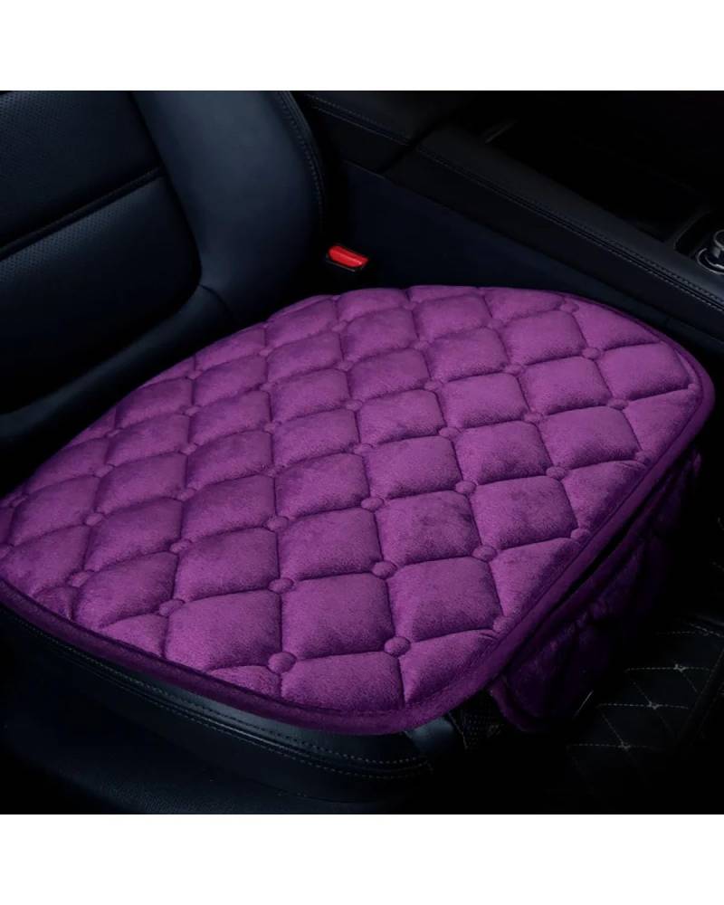 NBHGFF Auto Sitzauflagen Für Alle Fahrzeuge Auto-Vordersitz 1 Stück Warmer Plüsch-Autositzbezug Kissen Anti-Rutsch Universal-Sitz Atmungsaktives Pad Sitzbezüge Sitzauflagen(-06-1pcs Front Purple) von NBHGFF