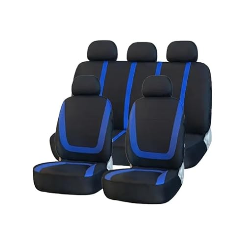 NBHGFF Auto Sitzauflagen Für Auto-LKW-Van-SUV-Autozubehör Autositzbezug Komplettset Stoff Universal Polyester Atmungsaktiv Waschbar Geeignet Sitzbezüge Sitzauflagen(03-Blue) von NBHGFF