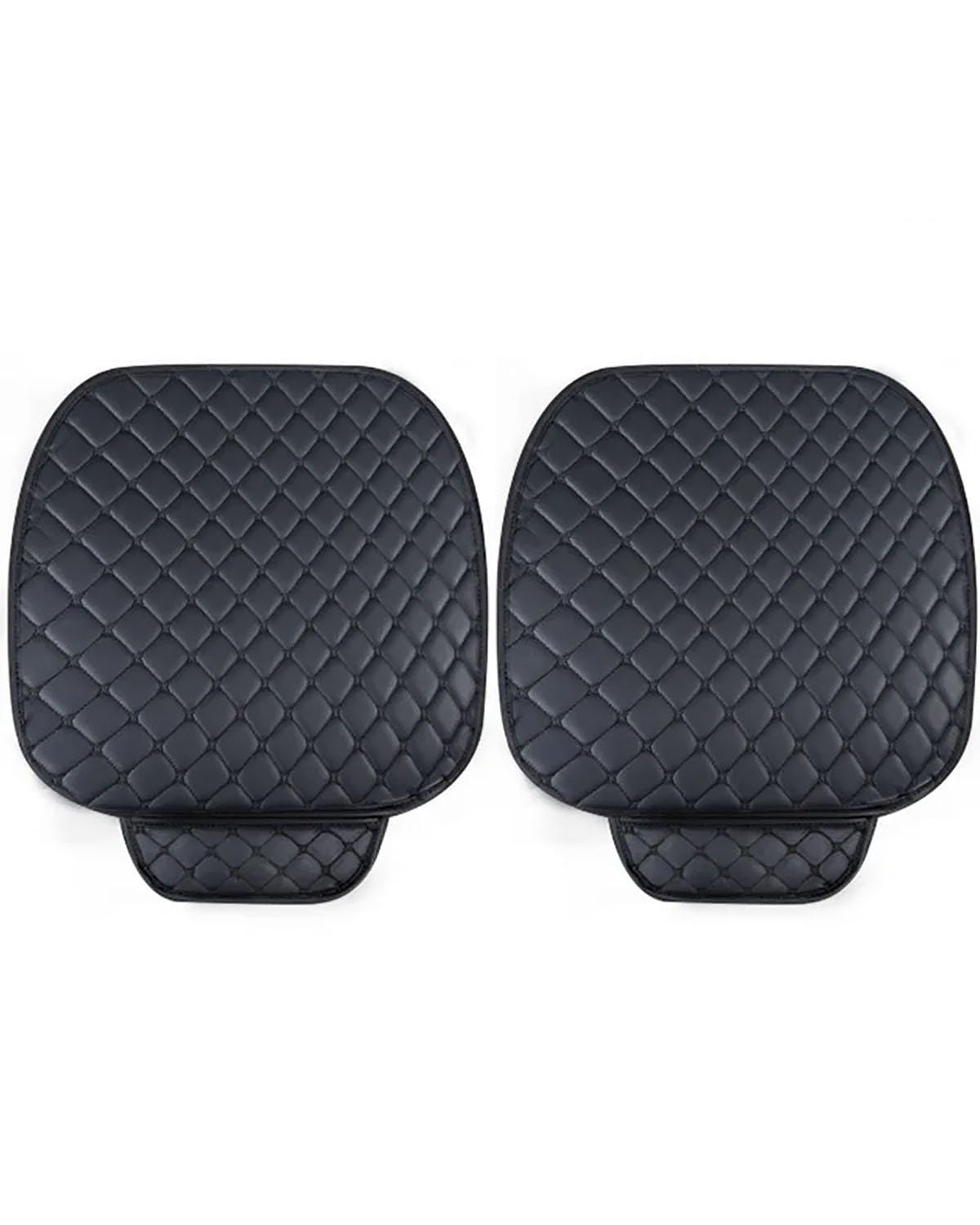 Auto Sitzauflagen Sitzbezüge Auto Set Leder Universal Autositzbezug Schutz Autositze Kissen Matten Stuhlschutz Teppichpolster Zubehör Sitzbezüge Sitzauflagen(04-Black Front 2pcs) von NBHGFF