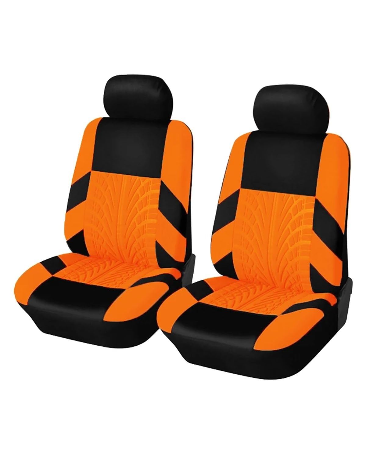 Auto Sitzauflagen Stickerei-Autositzbezüge-Set Universell Passend Für Die Meisten Autos Bezüge Mit Reifenspur-Detail-Styling Autositzschutz Sitzbezüge Sitzauflagen(-03-orange 2 Pieces) von NBHGFF