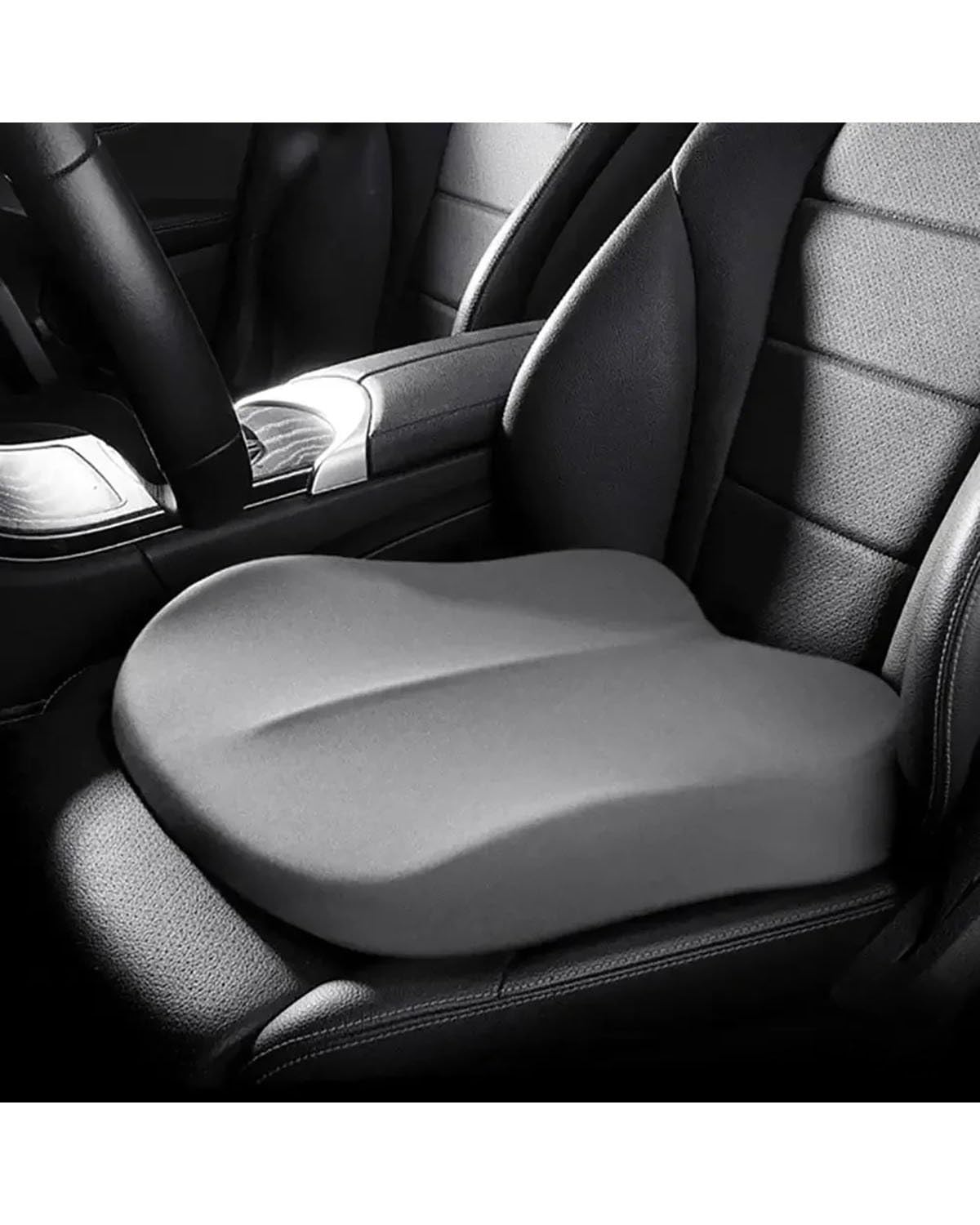 NBHGFF Auto Sitzauflagen Universal Auto Hauptfahrersitz Booster Sitzkissen Memory Foam Sitz Booster Kissen Alle-Saison Geeignet Für Zwerge Auto Sitzbezüge Sitzauflagen(-03-Gray) von NBHGFF