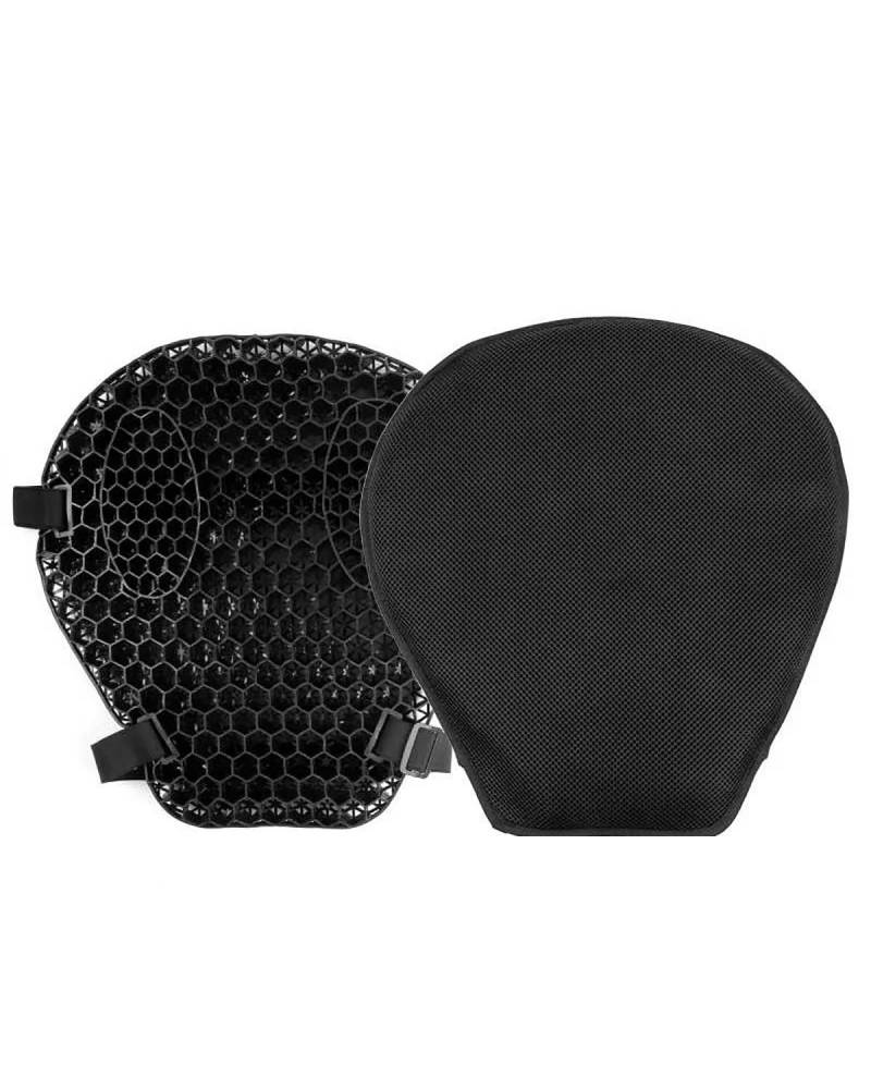 Sitzkissen Motorrad Motorrad Gel Sitzkissen 3D Air Mesh Stoff Komfort Waben Universal Motorrad Zubehör Motorrad Sitzpolster(Gel Cushion) von NBHGFF