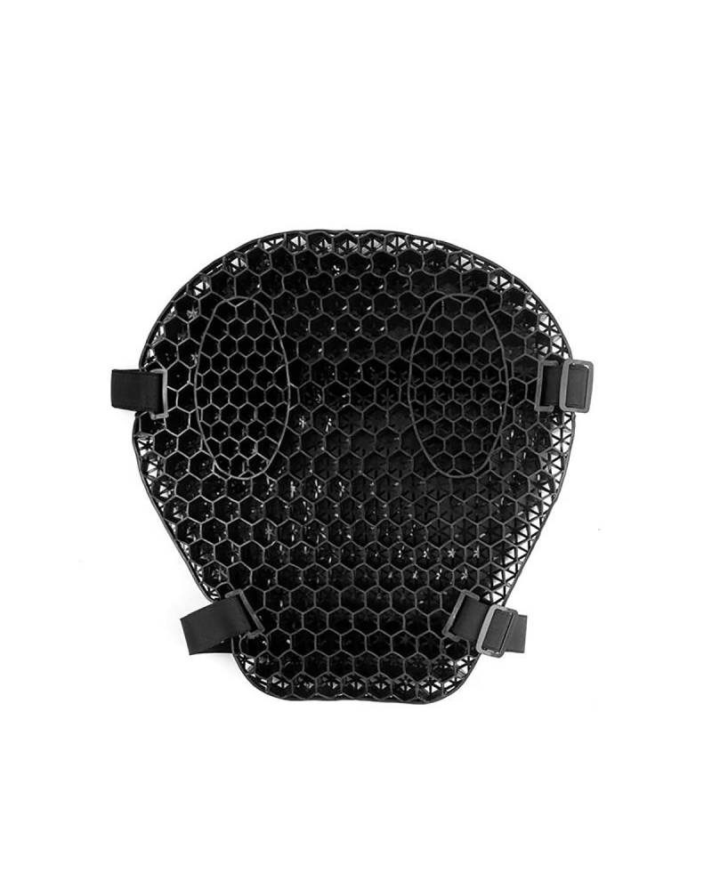 Sitzkissen Motorrad Universal Motorrad 3D Air Mesh Stoff Komfort Waben Gel Sitzkissen wasserdichte Motorrad Liefert Dekompression Motorrad Sitzpolster(Gel Cushion) von NBHGFF