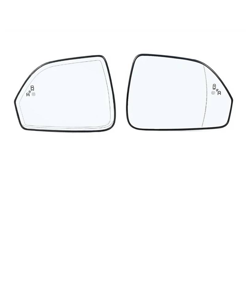 Umkehrlinse Rückfahrglas Spiegel Für Lincoln Für MKZ Auto Seite Spiegel Objektiv Rück Reflektierende Linsen Glas Mit Heizung Blind Spot Außenspiegelglas(2PCS Left and Right) von NBHGFF