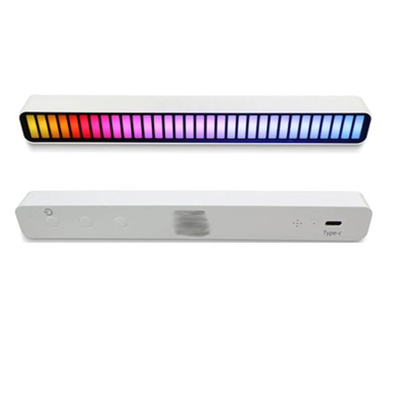 RGB Pickup Atmosphärenlicht Musik Auto Rhythmus Licht Auto LED Atmosphärenlicht Phantomfarbe Sprachsteuerung Musiksensorlicht (Farbe: Weiß) von NBJGNETWIOHSK