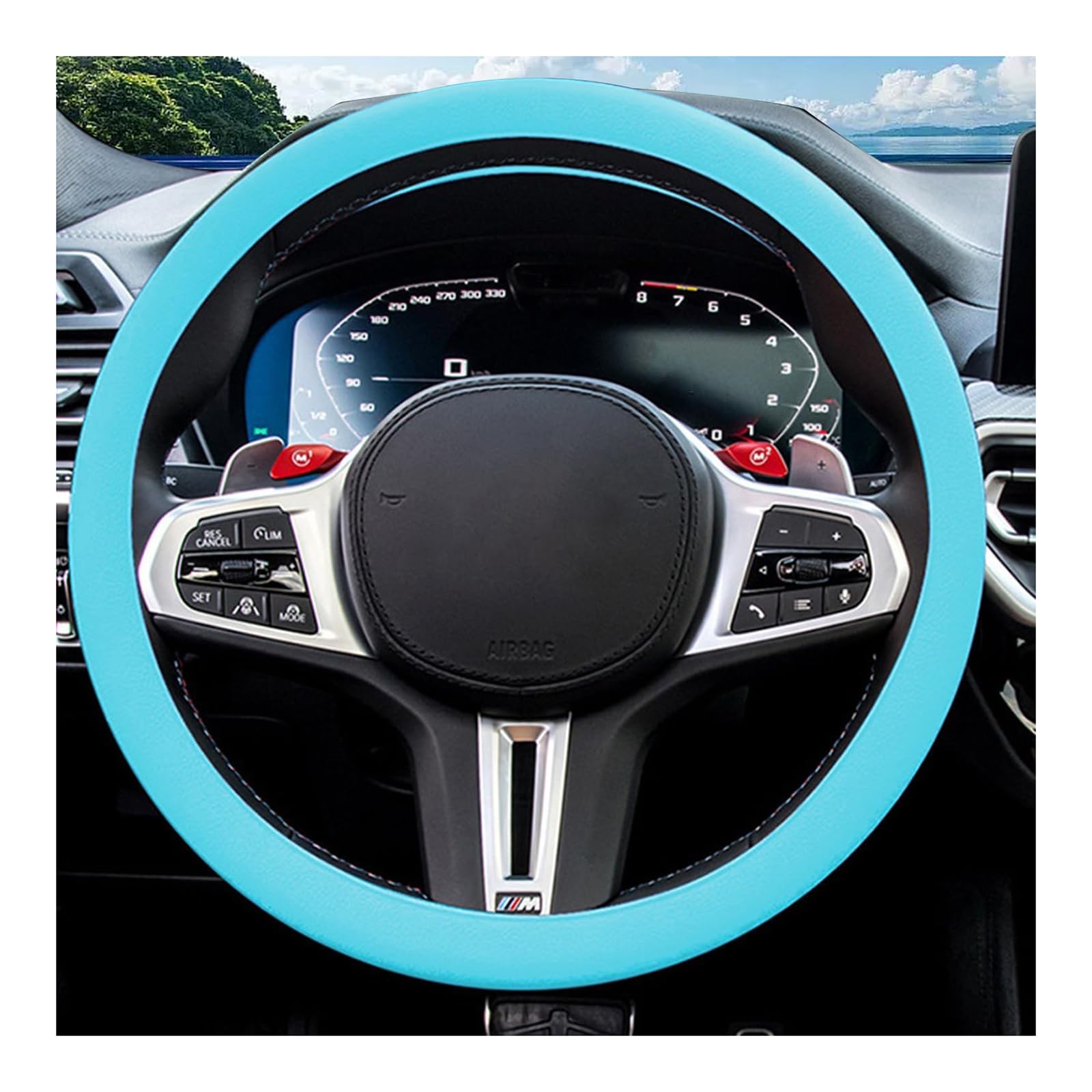 Auto Lenkradbezug, für Benz SLK-Klasse R171 2004-2008 Mode Anti-Rutsch-Leder Atmungsaktives Lenkradbezug Anti-Rutsch Atmungsaktives Lenkradschutz Auto,H-O Auto Lenkradbezug, für Benz SLK-Klasse R171 2004-2008 Mode Anti-Rutsch-Leder Atmungsaktives Lenkradbezug Anti-Rutsch Atmungsaktives Lenkradschutz Auto,H-O von NBONNXML