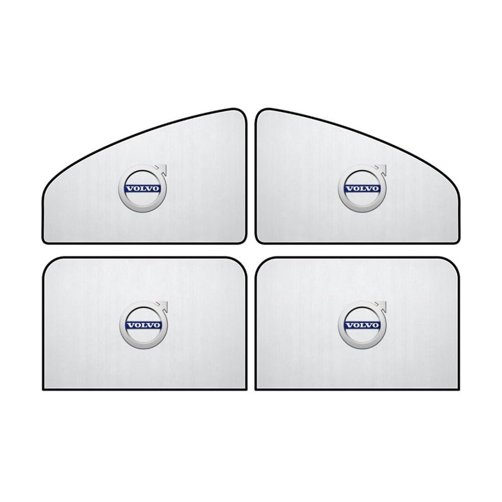 Auto Seitenfenster Sonnenschutz, für Volvo V90 2016-2023 Privatsphäre undurchsichtig Auto Mesh-Screen-Sonnenschirm UV Schutz Atmungsaktiv,4Pcs von NBVGFGDF