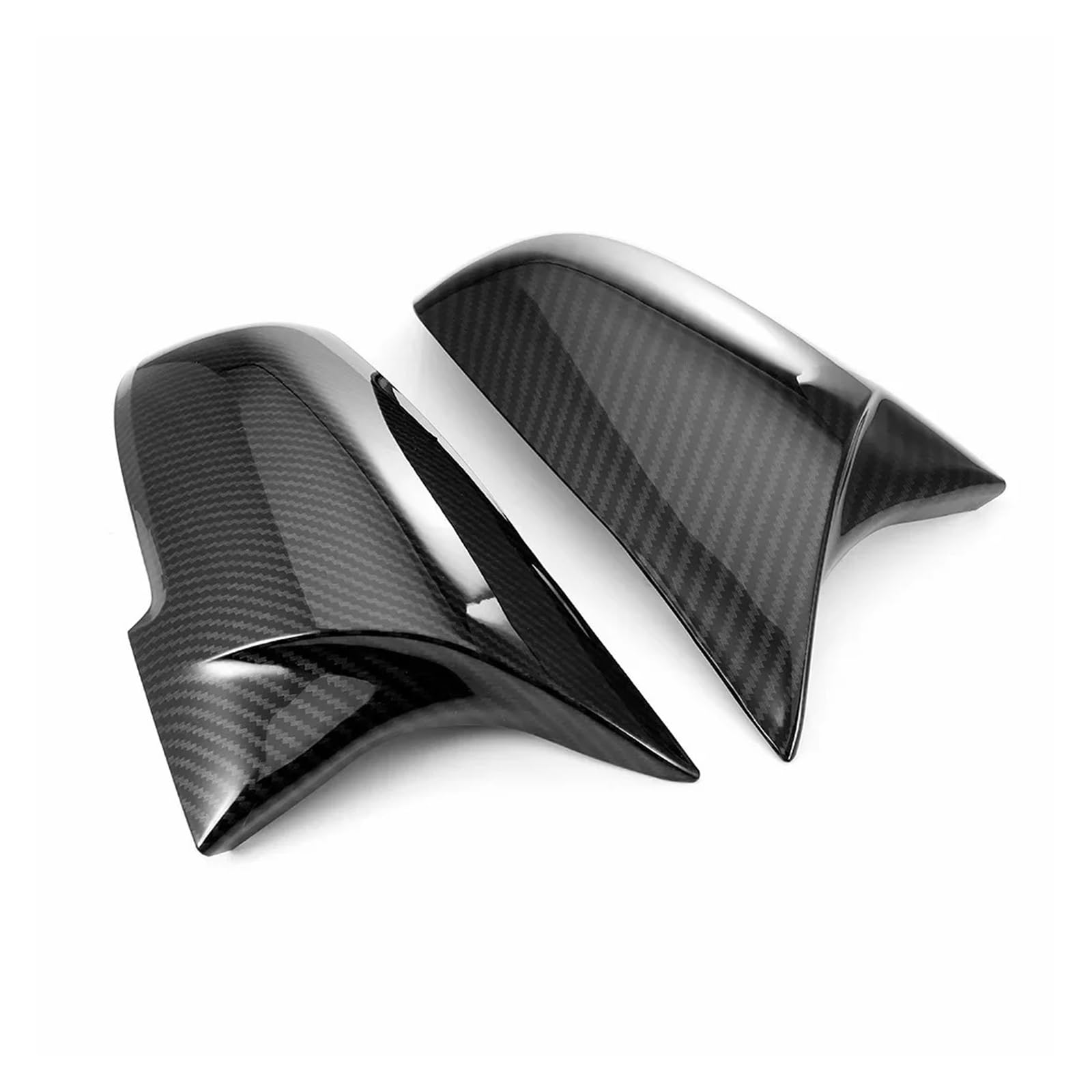 2-teilige Rückspiegelabdeckung Carbon Schwarz Kompatibel for BMW Serie 1 23 4 XM 220i 328i 420i F20 F21 F22 F23 F30 F32 F33 F 36(CF Pattern) von NBVTSVBS