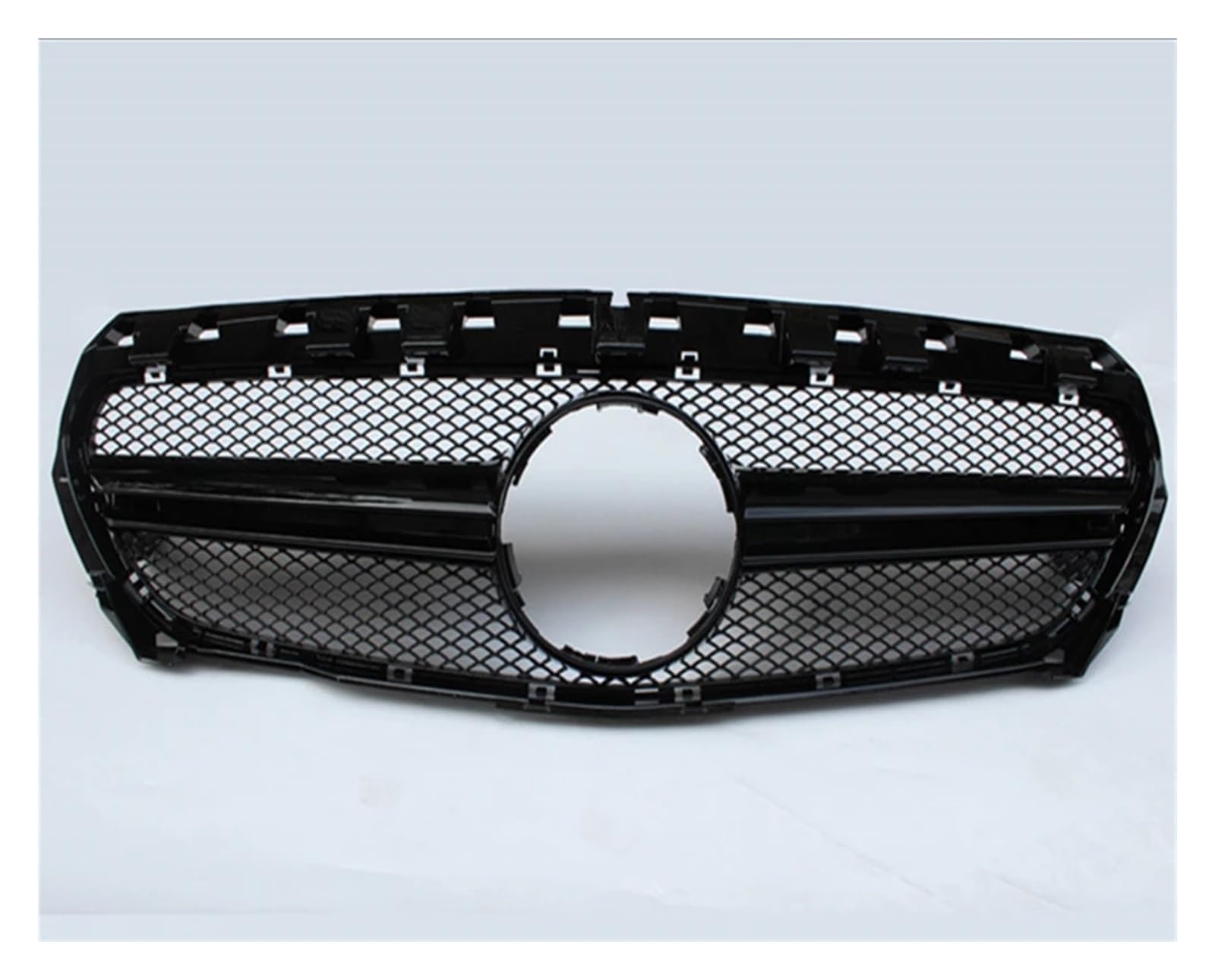 AMG Style Grill Kompatibel for Mercedes-Benz CLA W117 C117 2013-2016 Kompatibel for CLA180 CLA200 CLA250 Frontgrill Silber/Schwarz Oberes Stoßstangenhaubengitter(Black1) von NBVTSVBS