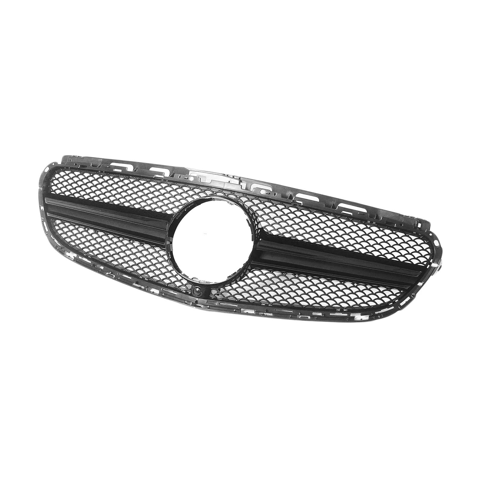 Auto Kühlergrill Oberen Stoßstange Haube Mesh Grid Grill Kompatibel for Mercedes Benz E-Klasse W212 AMG 2014-2016(Gloss Black1) von NBVTSVBS