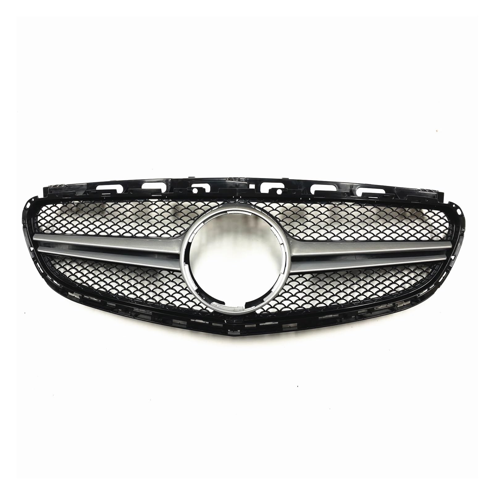 Auto Kühlergrill Oberen Stoßstange Haube Mesh Grid Grill Kompatibel for Mercedes Benz E-Klasse W212 AMG 2014-2016(Silver1) von NBVTSVBS