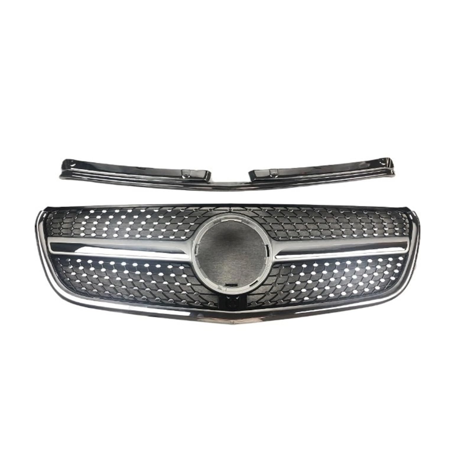 Frontgrill-Einlassgitter for die Stoßstange, Styling-Tuning, kompatibel mit Mercedes W447 2015–2023 GT GTR, Diamant-Stil, Upgrade-Teil(2015-2019 DM Silvery) von NBVTSVBS