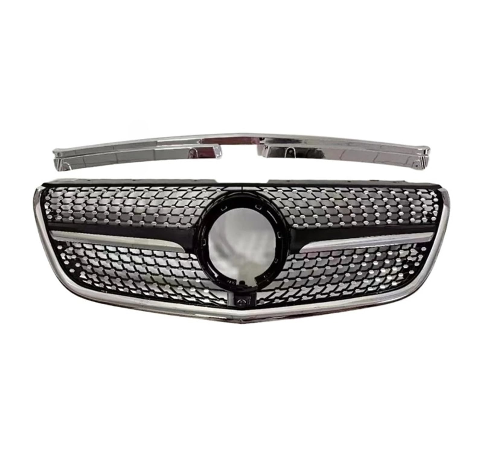 Frontgrill-Einlassgitter for die Stoßstange, Styling-Tuning, kompatibel mit Mercedes W447 2015–2023 GT GTR, Diamant-Stil, Upgrade-Teil(2020-2023 DM Black) von NBVTSVBS