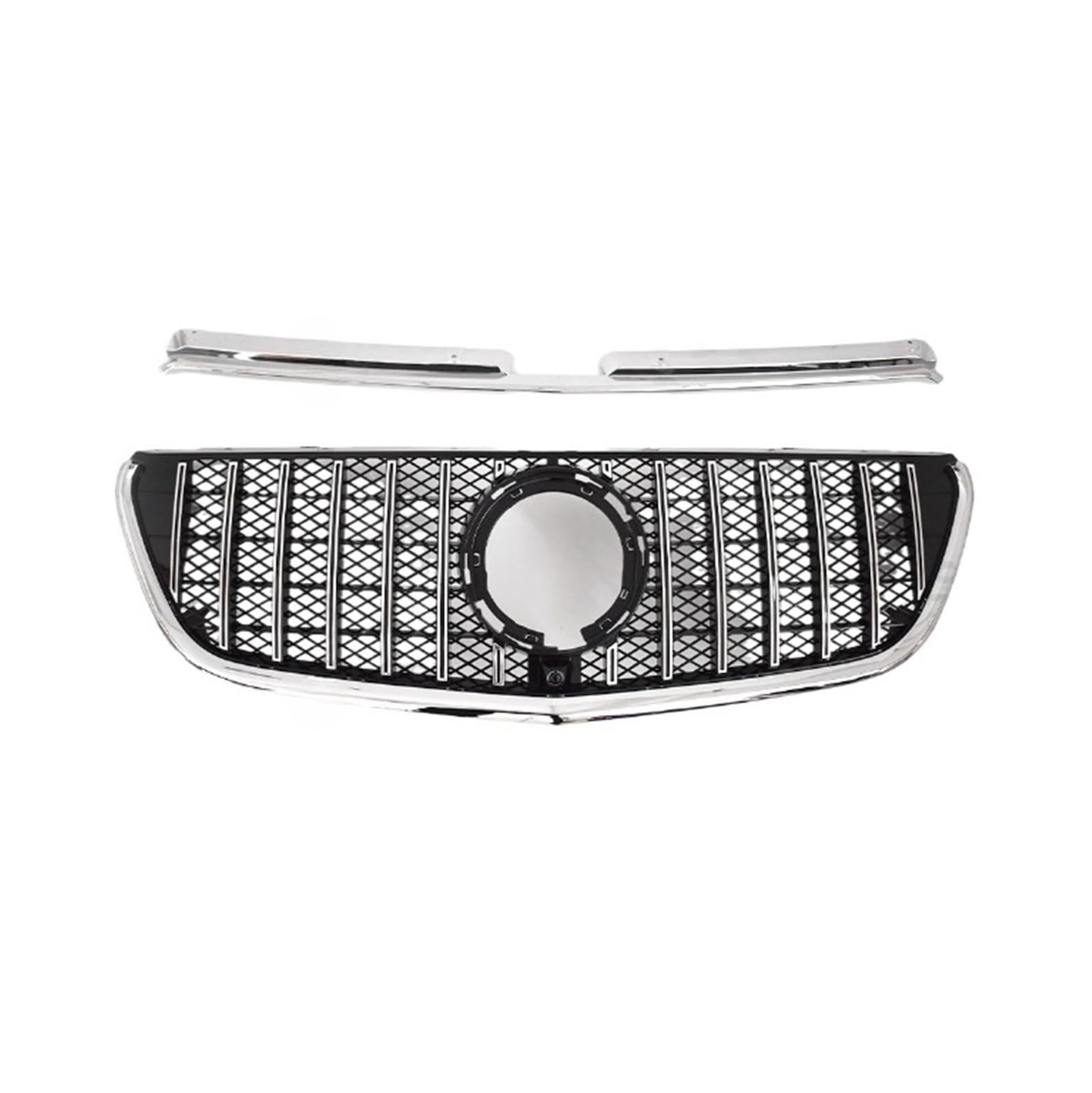 Frontgrill-Einlassgitter for die Stoßstange, Styling-Tuning, kompatibel mit Mercedes W447 2015–2023 GT GTR, Diamant-Stil, Upgrade-Teil(2020-2023 GT Silvery) von NBVTSVBS