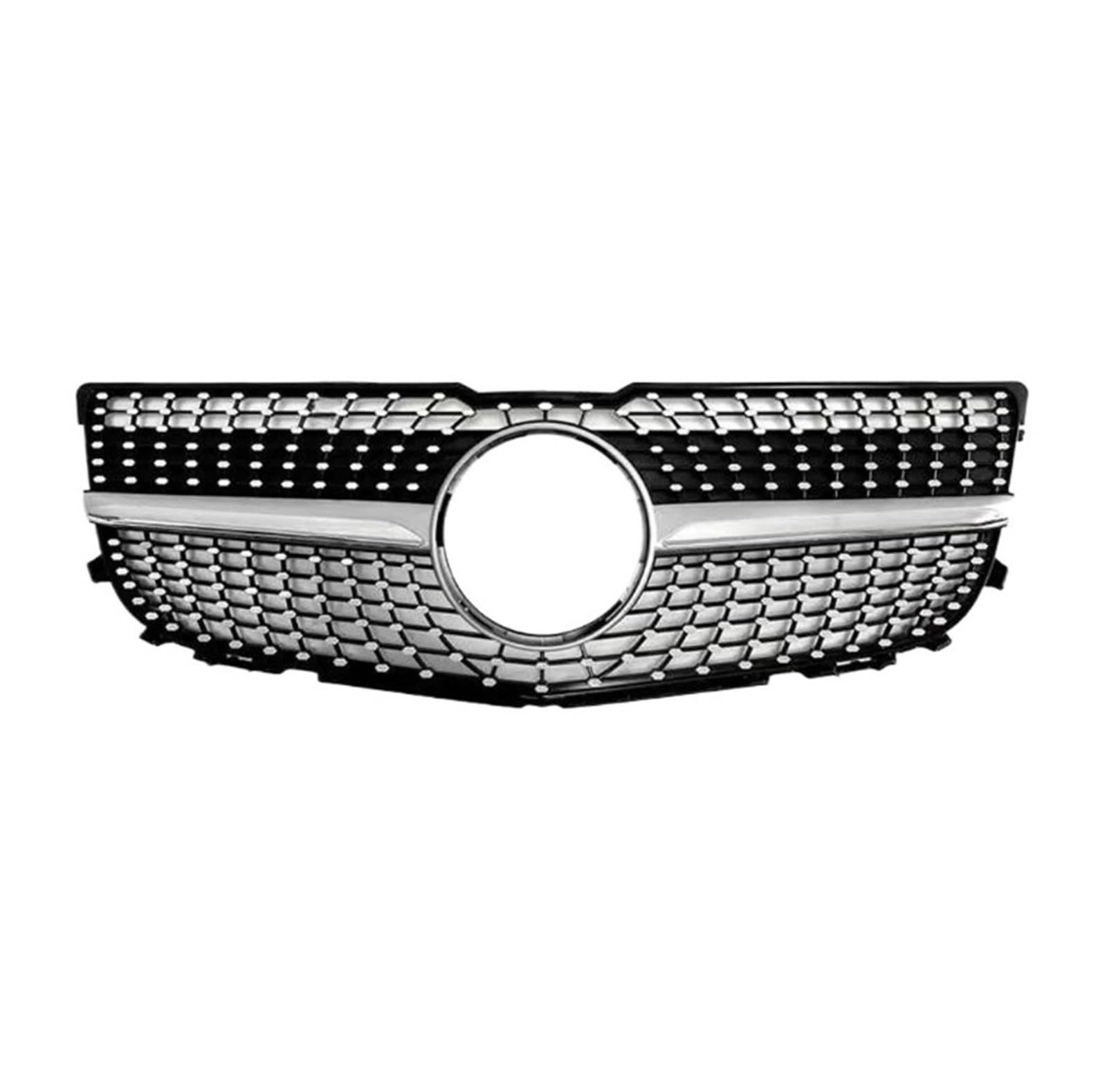 Frontgrill Grill Racing Grill Kompatibel for Mercedes Benz GLK X204 2008-2012 2013-2015 Verkleidung Haube Mesh Tuning(08-12 Diamond Silver) von NBVTSVBS