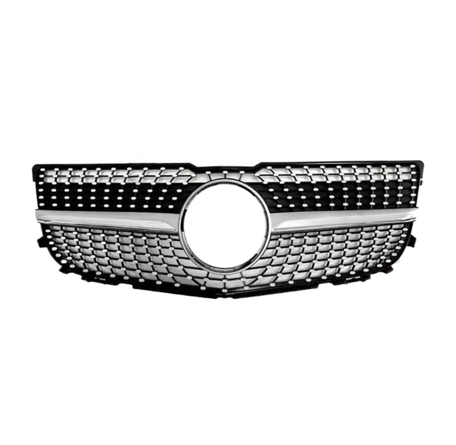 Frontgrill Grill Racing Grill Kompatibel for Mercedes Benz GLK X204 2008-2012 2013-2015 Verkleidung Haube Mesh Tuning(13-15 Diamond Silver) von NBVTSVBS