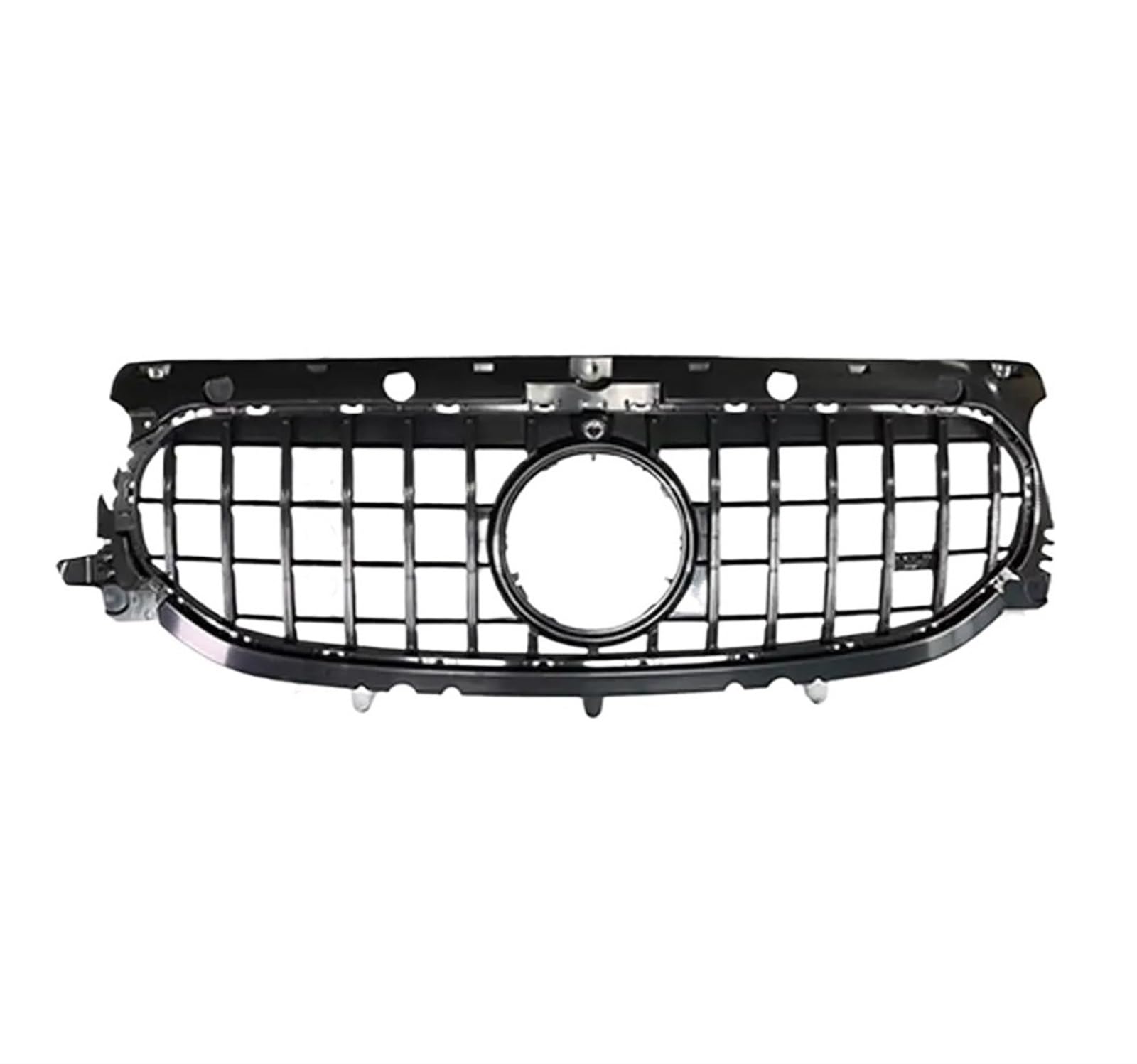 Frontgrill for Stoßstange, Renngrill, kompatibel mit Mercedes Benz GLA X156 H247 2020+, Center Mesh Facelift Body Kit, Haubengrill(GT Black) von NBVTSVBS