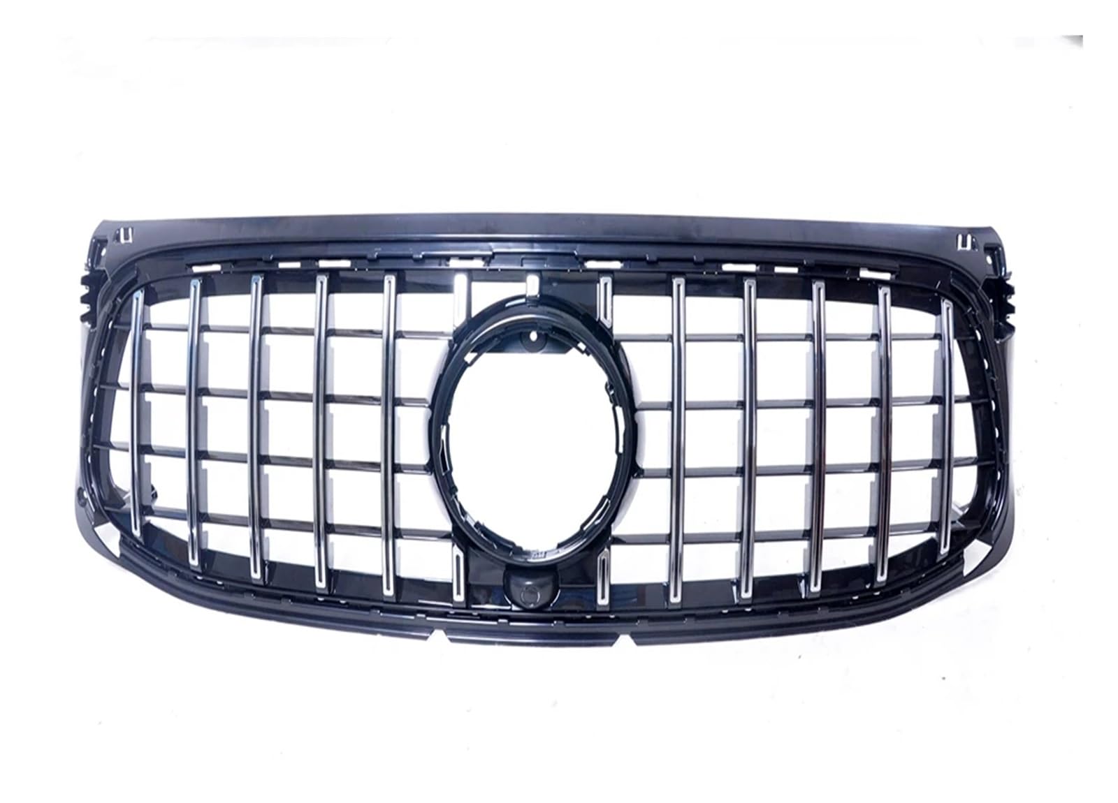 Frontgrillgitter kompatibel for Mercedes Benz X247 GLB-Klasse 2020-2022, kompatibel for GLB250 GT R Style Deluxe, Schwarz/Silber, Maschengitter for die obere Stoßstangenhaube(Silver1) von NBVTSVBS