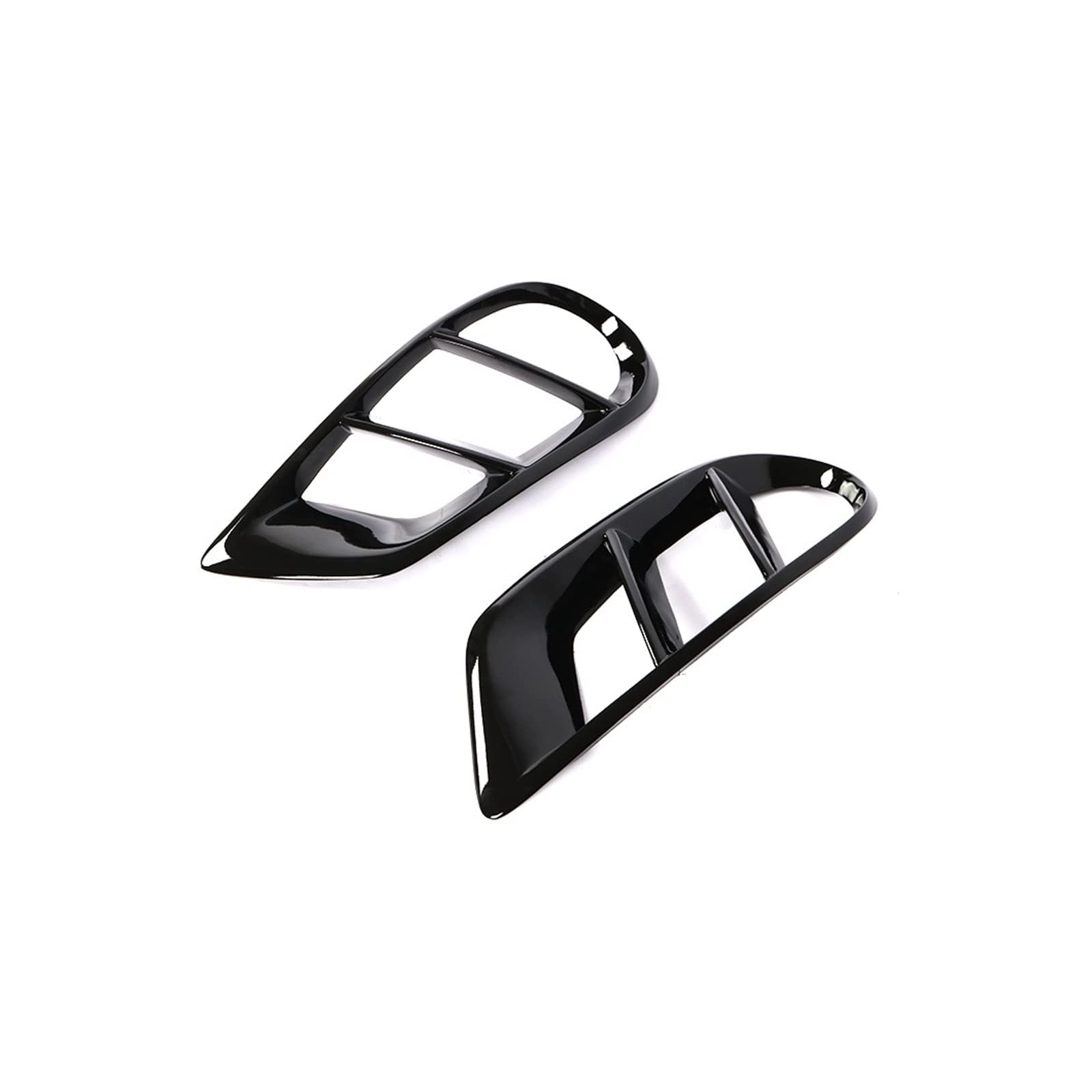 Frontstoßstange Lüftungsgitter Grillrahmen Kompatibel for Mercedes-Benz C-Klasse W205 C43 AMG C180 C200 Sport 2015-2019 Kohlefaser(FRP Glossy Black) von NBVTSVBS