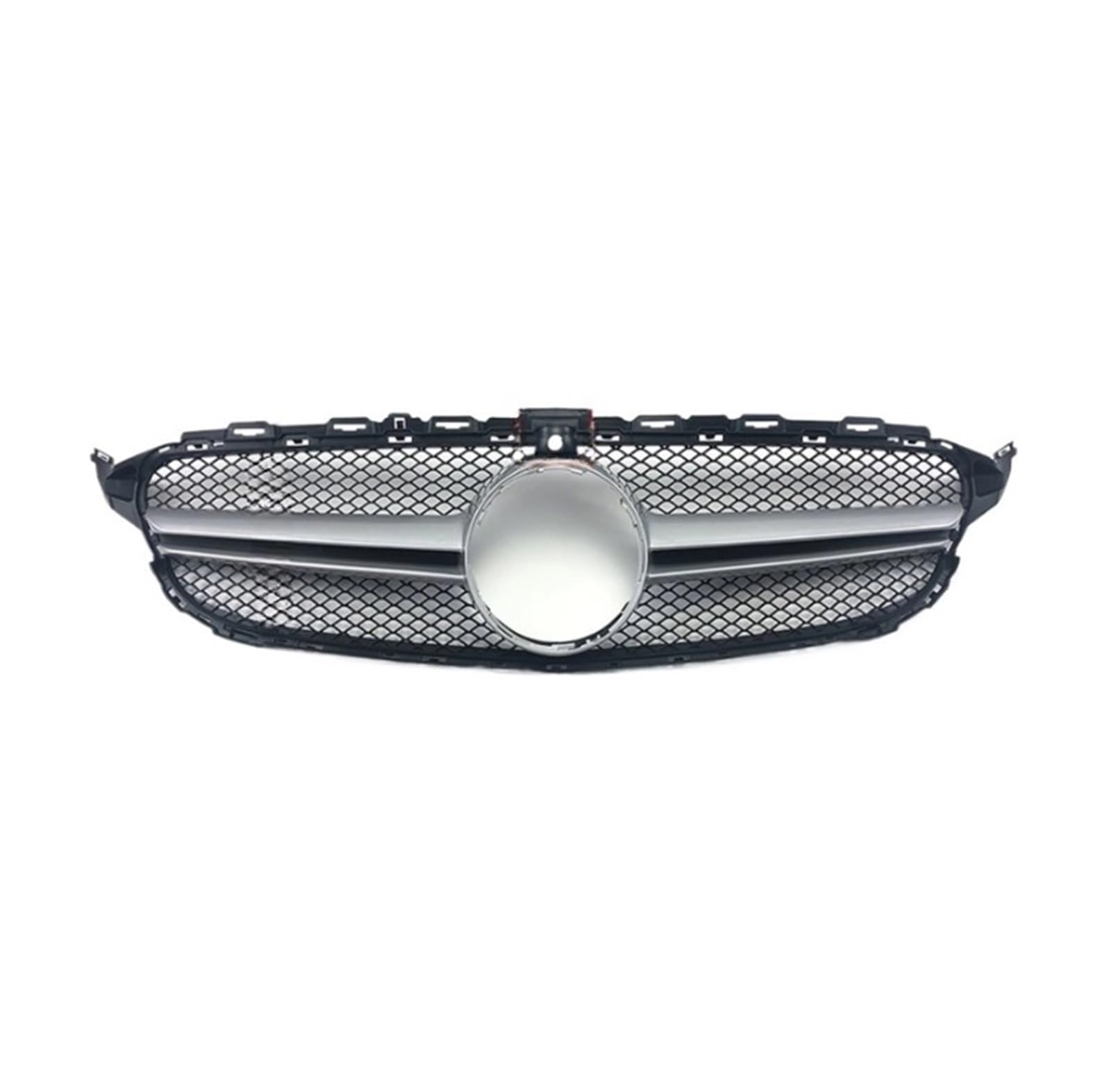 GT Diamond Frontgrill for die Stoßstange, kompatibel mit Mercedes W205 C C205 S205 2014–2021, kompatibel mit C200 C260 C180 C250 C300 AMG Tuning(14-18 AM Silver-Cam) von NBVTSVBS