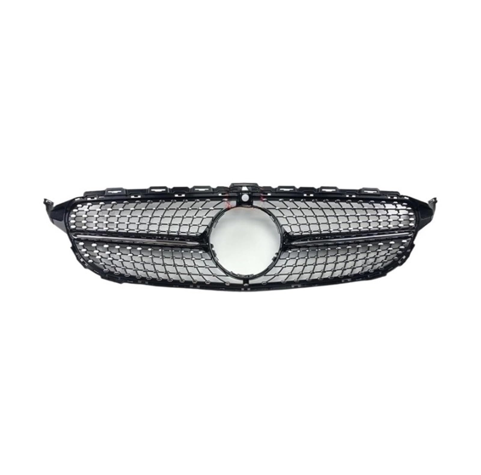 GT Diamond Frontgrill for die Stoßstange, kompatibel mit Mercedes W205 C C205 S205 2014–2021, kompatibel mit C200 C260 C180 C250 C300 AMG Tuning(14-18 Diam Black-Cam) von NBVTSVBS