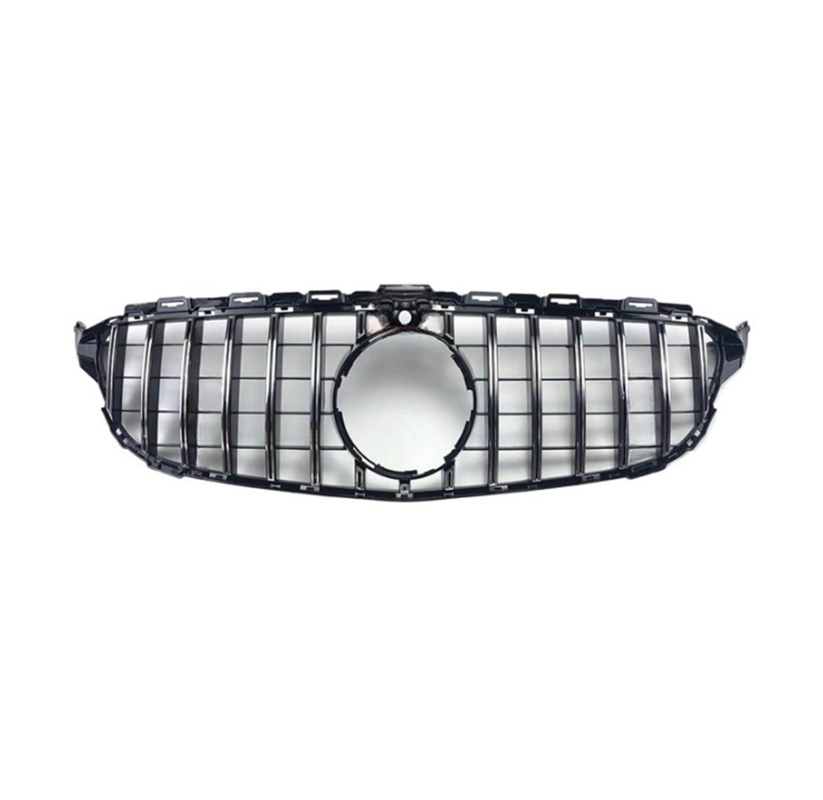 GT Diamond Frontgrill for die Stoßstange, kompatibel mit Mercedes W205 C C205 S205 2014–2021, kompatibel mit C200 C260 C180 C250 C300 AMG Tuning(14-18 GT Silver -Cam) von NBVTSVBS