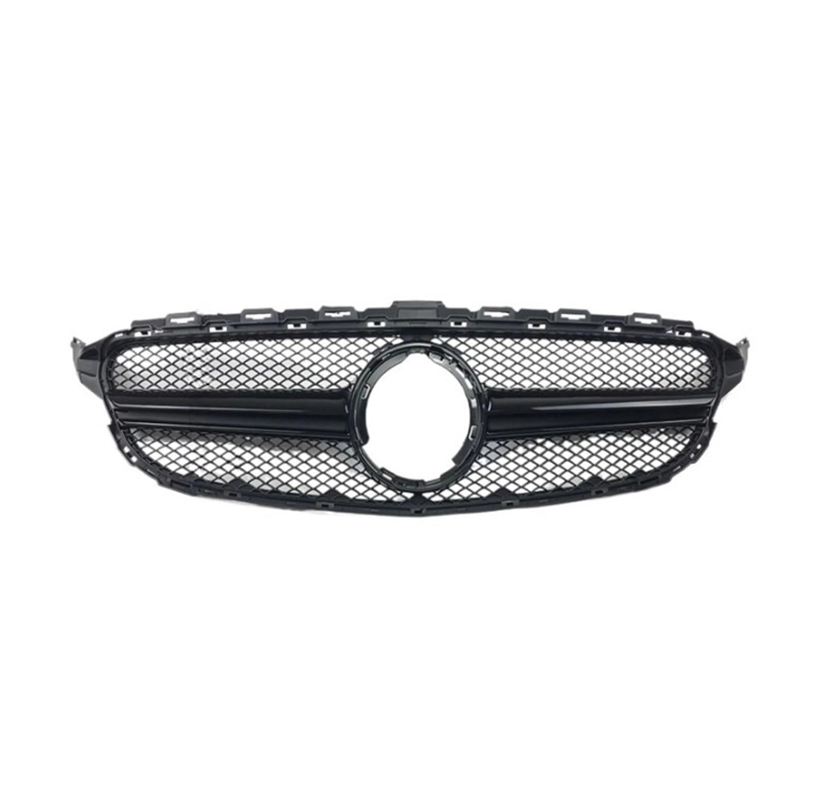 GT Diamond Frontgrill for die Stoßstange, kompatibel mit Mercedes W205 C C205 S205 2014–2021, kompatibel mit C200 C260 C180 C250 C300 AMG Tuning(19-21 AM Black) von NBVTSVBS