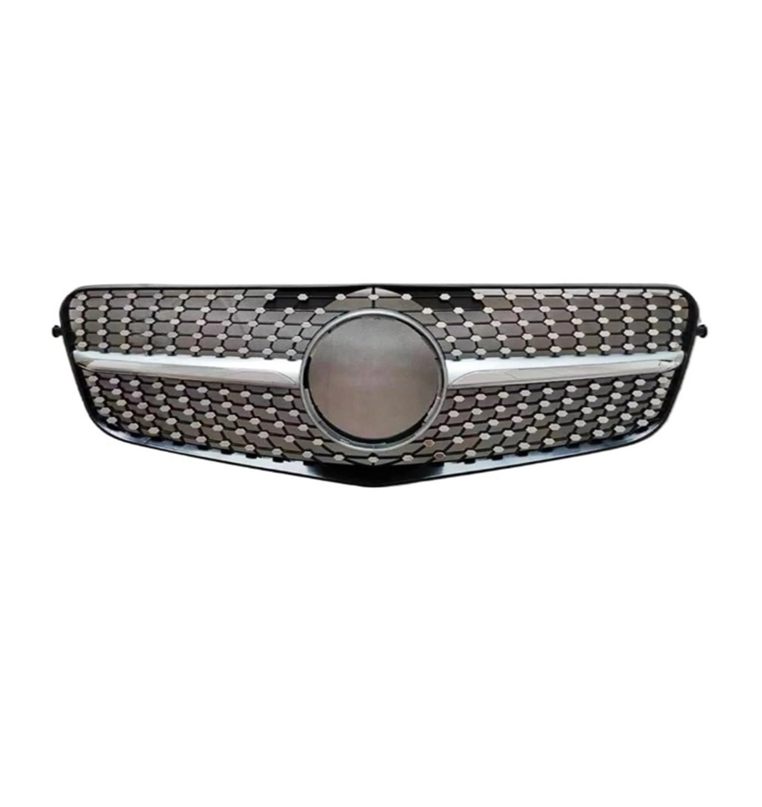 Kühlergrill for die vordere Stoßstange, Netzgitter, Tuning-Zubehör, kompatibel mit Mercedes Benz E-Klasse W212 2009–2015, kompatibel mit E260 E300 E350 E200 GT Diamond Grill(09-12 Diamond Silver) von NBVTSVBS