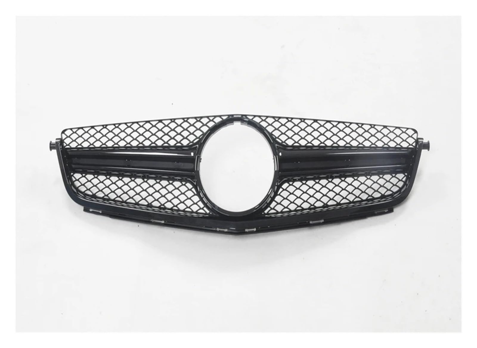 Kühlergrill kompatibel mit Mercedes-Benz W204 C63 AMG nur 2012-2014 Silber/Schwarz Auto Obere Stoßstange Ansaughaube Mesh Center Grid Grill(Black1) von NBVTSVBS