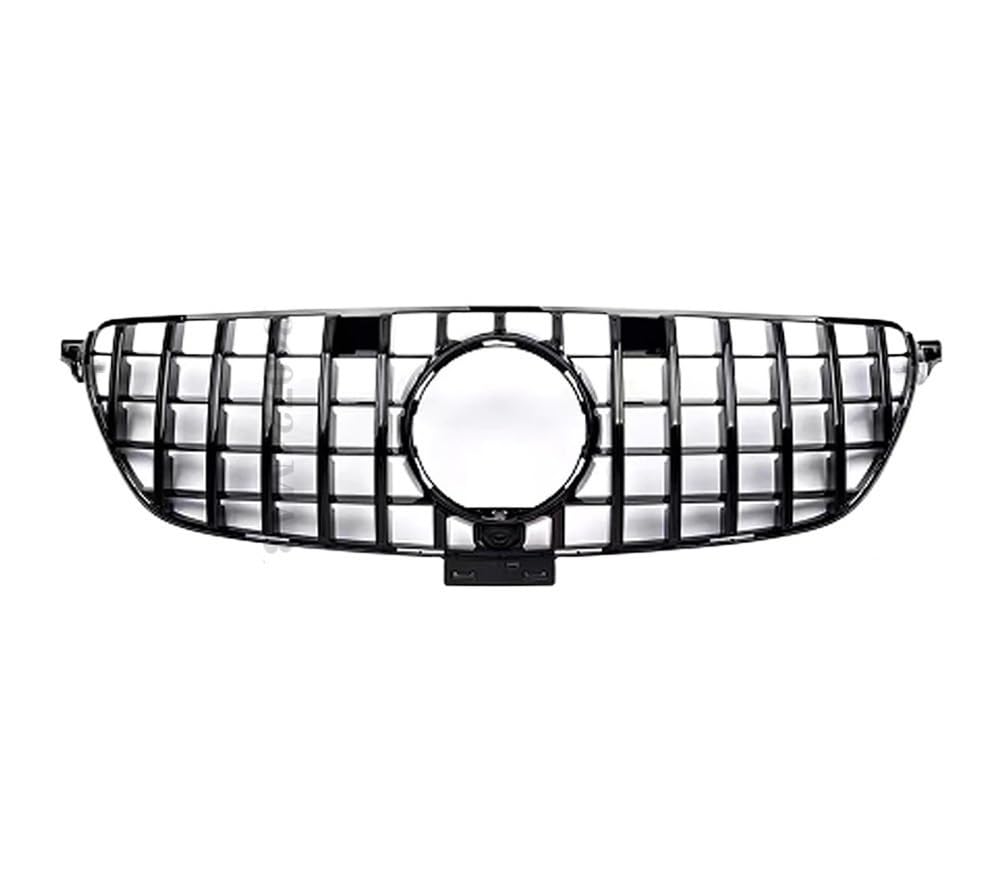 Modifiziertes Haubengitter, Fronteinlassgitter, Stoßstangengrill, kompatibel mit Mercedes Benz GLE W166 2015–2019 300 350 400 320 500 GT GTR, Diamant-Stil(GT Black A Style) von NBVTSVBS