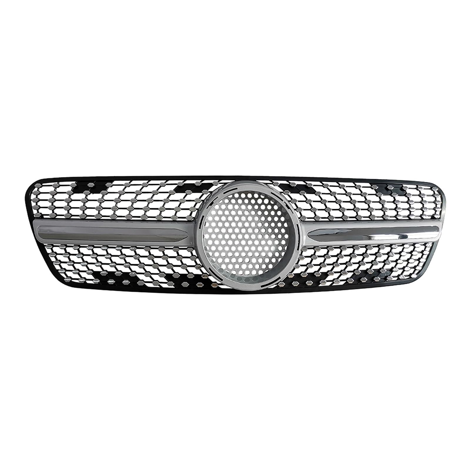 Racing Grill Grille Kompatibel for Mercedes Benz W163 ML Klasse 1999-2004 Schwarz/Silber Auto Front Stoßstange Haube Mesh Gitter(A Silver) von NBVTSVBS