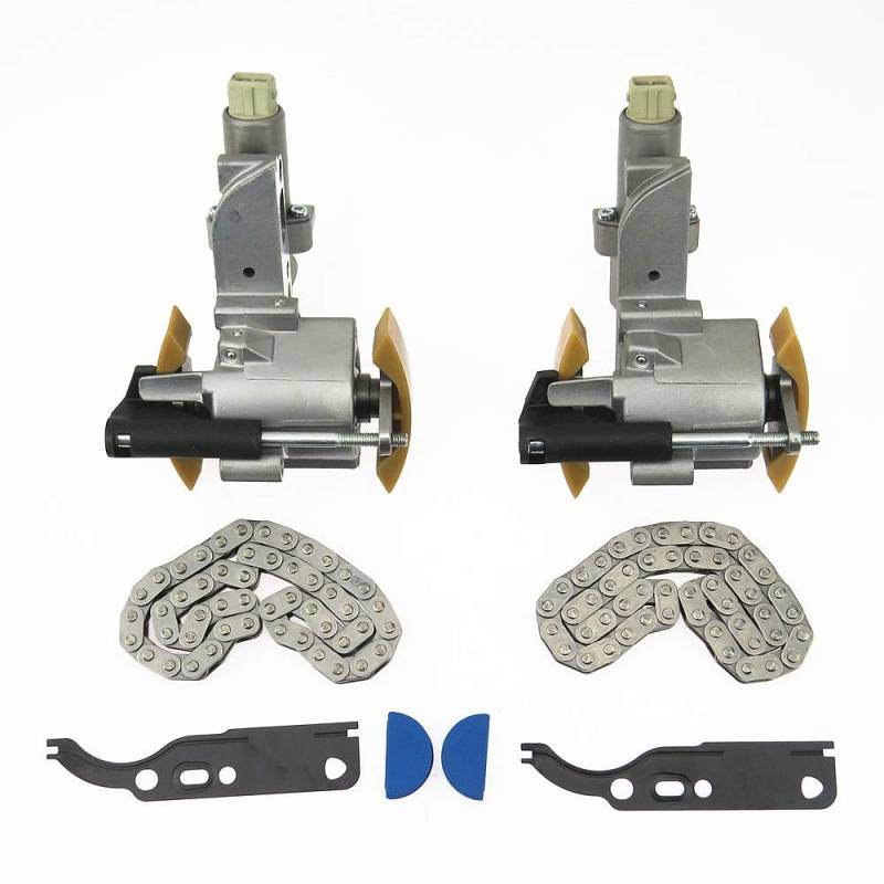 2 Set L+R Nockenwellen-Steuerkettenspanner + Dichtung für 2.4 2.6 2.7 2.8T V6 Motor für A4 Passat B5 078109087C 078109088C von NC