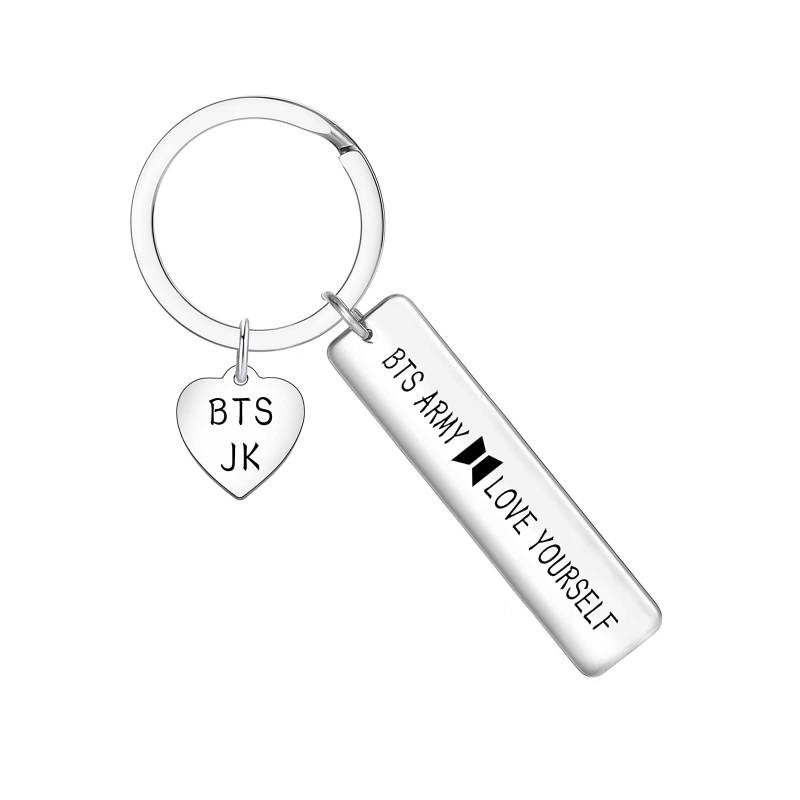 NC Army Gifts Keychain to Love Yourself Keychain Star Lover Fans Jewelry Gift for Star Fans Girl, Jk S, JK S von NC