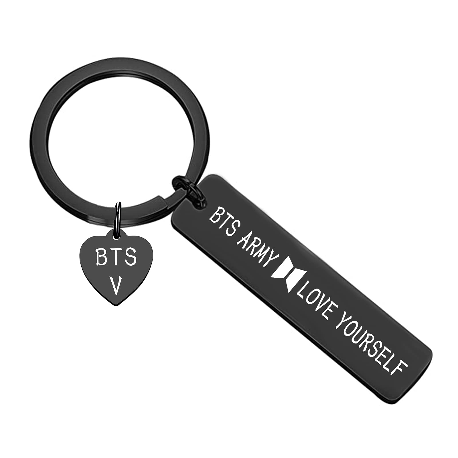 NC Army Gifts Keychain to Love Yourself Keychain Star Lover Fans Jewelry Gift for Star Fans Girl, V B, V B von NC