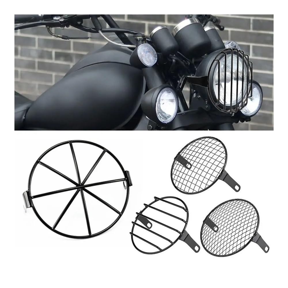 Kühlergrill Abdeckung Protector Elektrische Fahrrad Roller Modifikation Zubehör Mesh Lampenschirm Lampe Kühlergrill Schutz Motorrad Scheinwerfer Abdeckung Scheinwerfer Halterung von NCBPQSHC