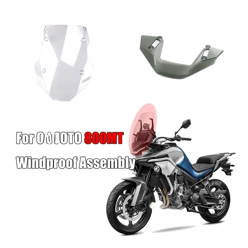 Motorrad Windschutz Scheibe Für CF&Moto 800MT MT800 800MT MT800 CF800-5 Motorrad Windschutzscheiben Winddicht Zubehör von NCBPQSHC