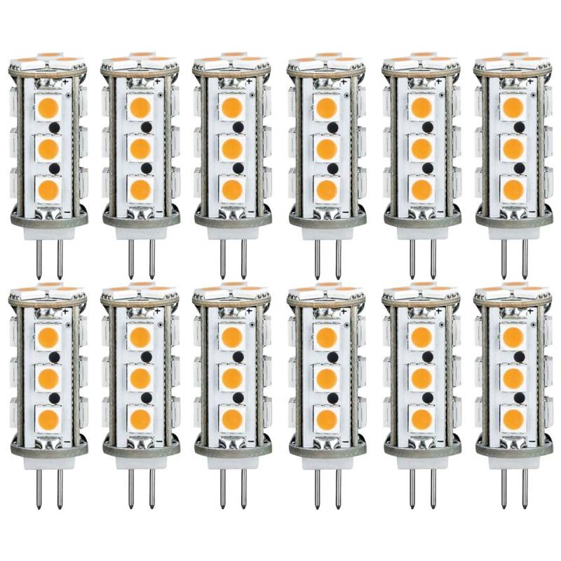 NCC-Licht 12 x Paulmann LED Leuchtmittel Stiftsockel 2,5W G4 12V warmweiß 2700K von NCC-Licht