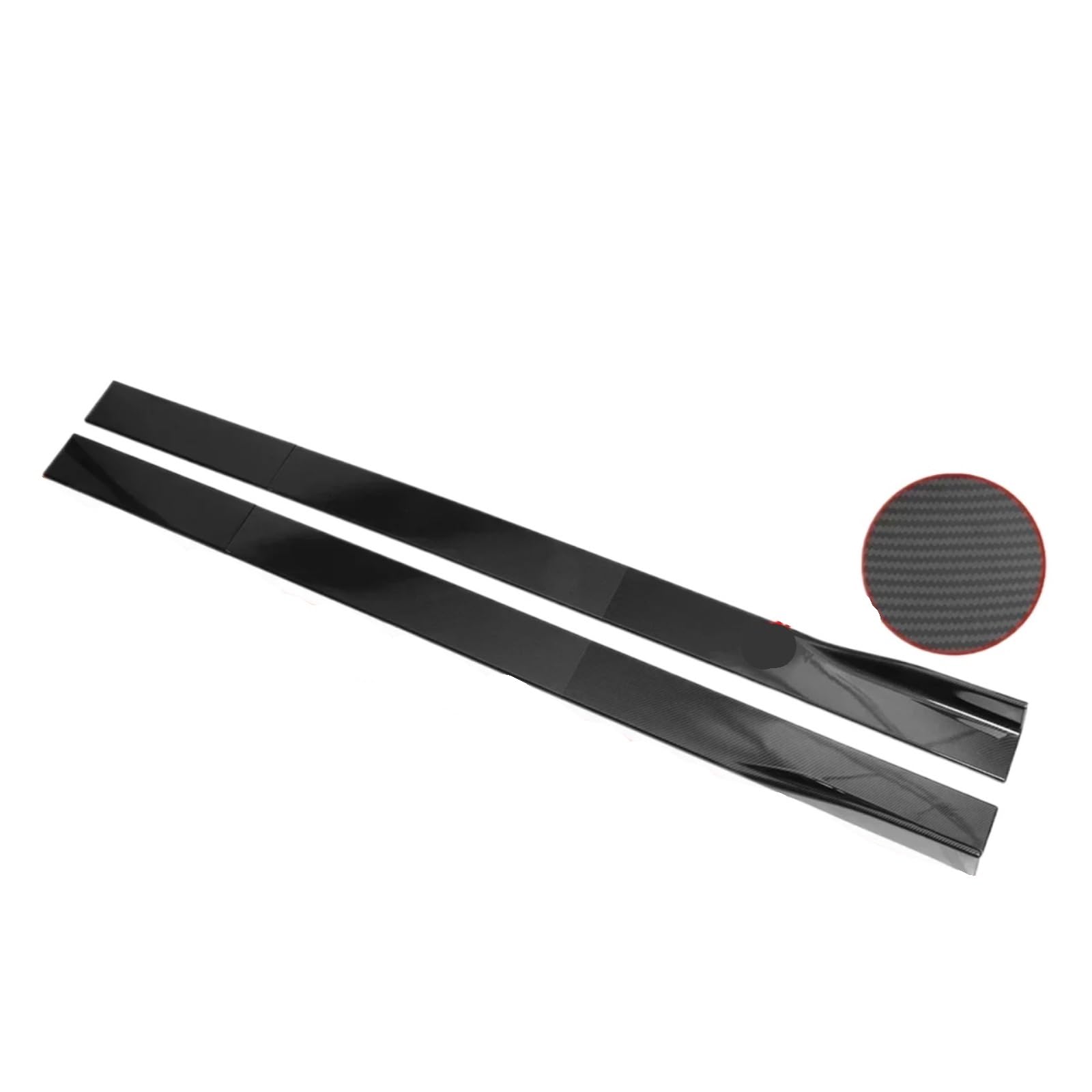 86,6'' 2,2 m Schwarz/Carbon Auto-Seitenrock-Verlängerung Lip Spoiler kompatibel for VW Golf MK5 MK6 GTD GTI TDI TSI GTI MK7 CC 、 Passat Body Kit(2.2m Carbon) von NCGLEQVW