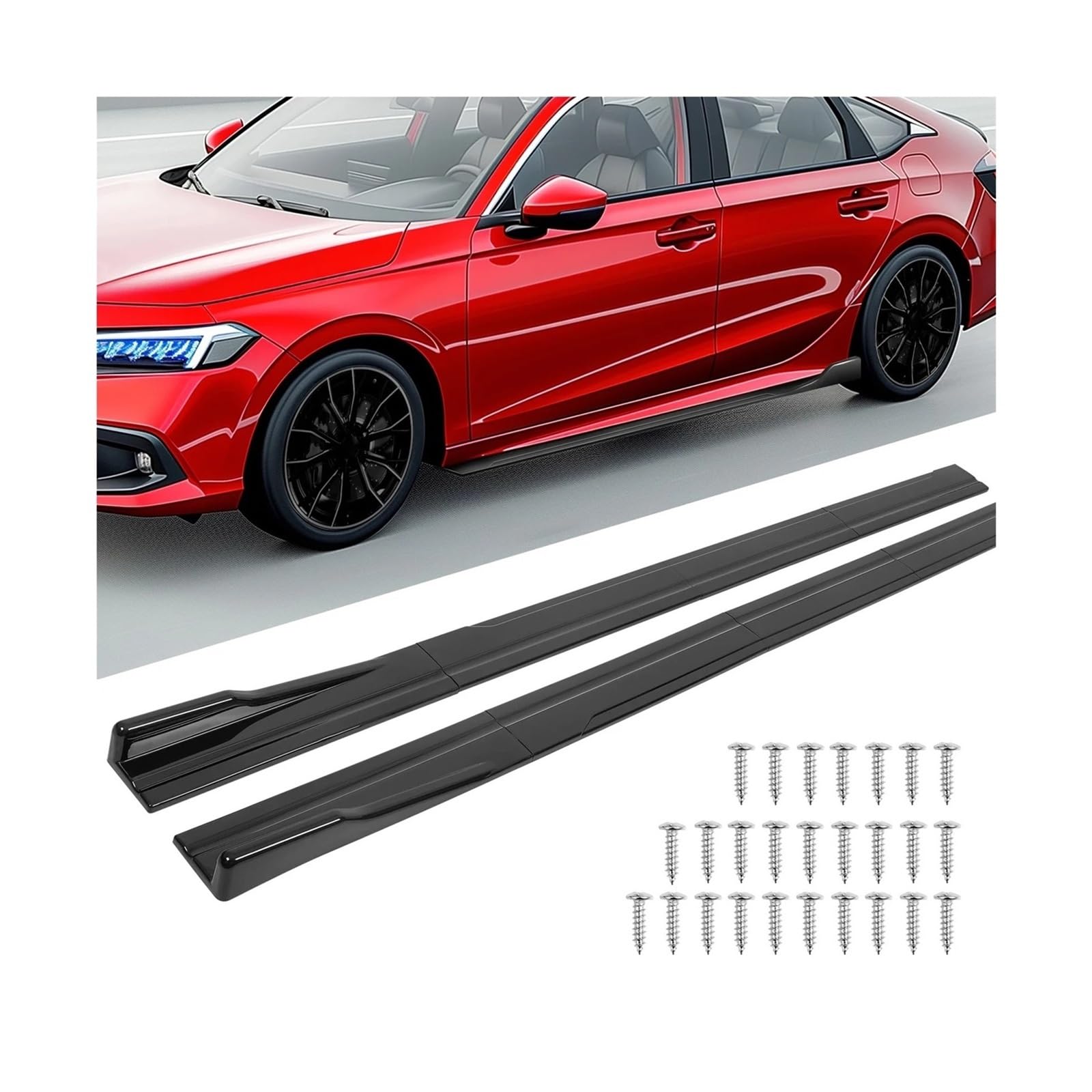 86,6 Zoll Seitenschweller, universell kompatibel for BMW F10 5er 535i 528i 2011–2016, Verlängerungskörper-Set, Schürze, Winglet, Autozubehör von NCGLEQVW