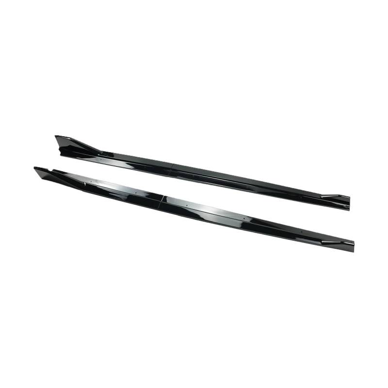 Ein Paar Auto-Seitenschweller-Verlängerung, Splitter, Spoiler, AG-Stil, Platte, Lippe, Stoßstange, kompatibel for Toyota Supra GR Supra A90 A91 2020–2024(Glossy Black) von NCGLEQVW