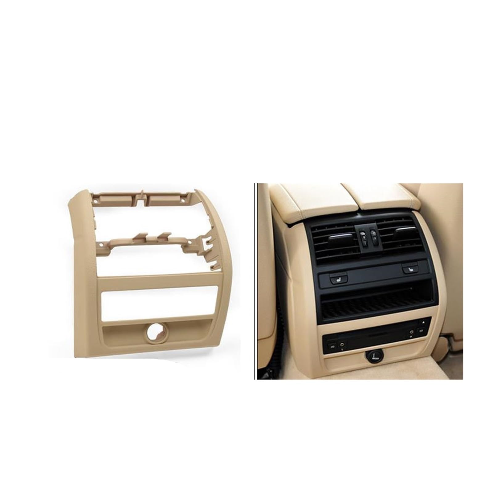 Hinten Center A/C Outlet Klimaanlage Rahmen Abdeckung Vent Außerhalb Klimaanlage Kompatibel for BMW F10 F11 5 Serie M5 Advance Ver(Beige) von NCGLEQVW