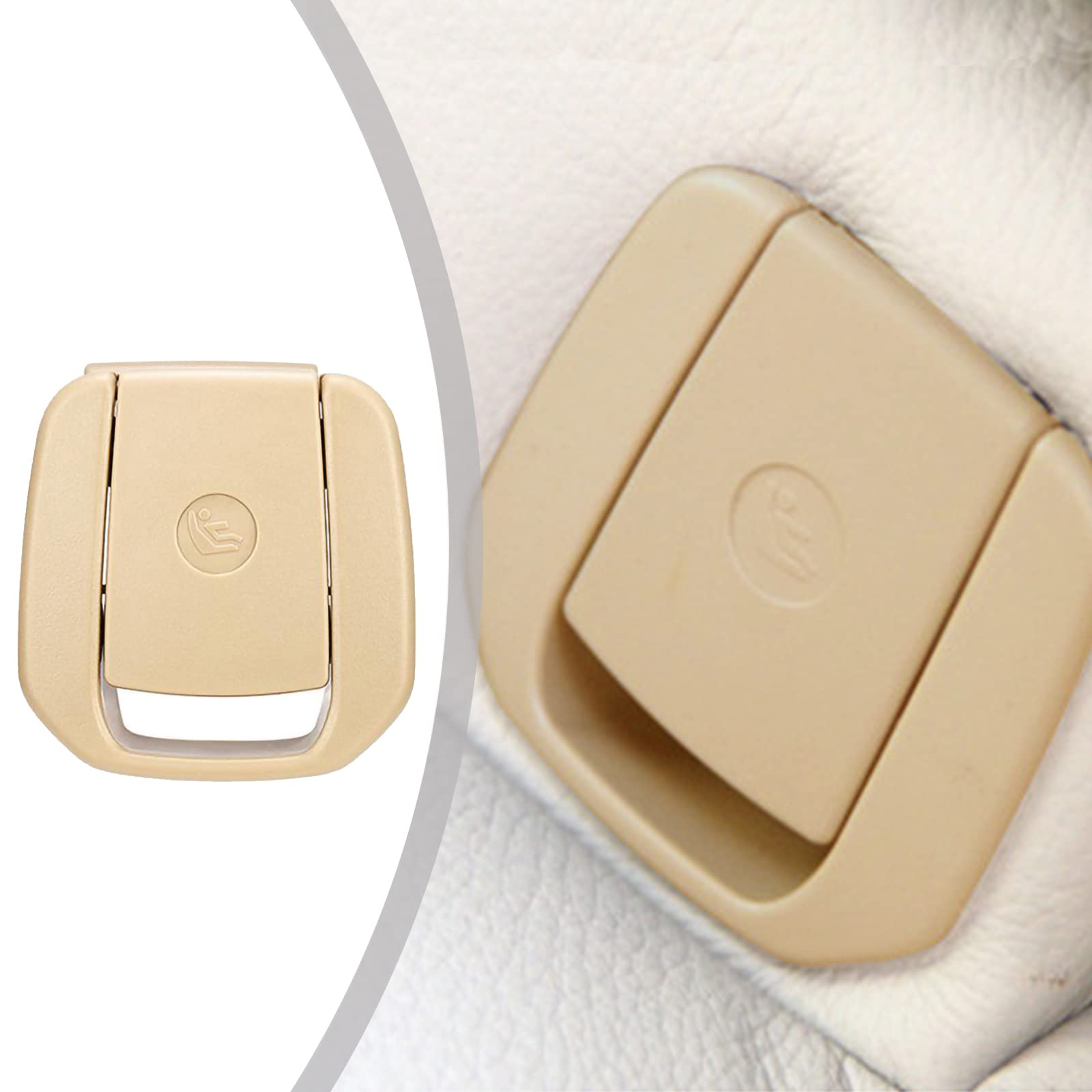 NCOUUOCN für BMW Kindersitzanker Abdeckung ISOFIX Abdeckung Rückhalteschale für BMW 1 2 3 Serie (Anchor cover assembly, beige) von NCOUUOCN