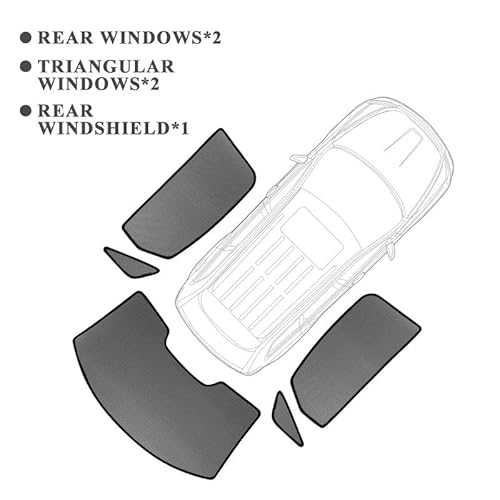 Auto-Sonnenschirm Für VW Für Tiguan Für 5 Sitze 2016-2023 Seitenfenster-Sonnenschutzvisier Magnetischer Auto-Sonnenschutz Für Die Vordere Heckscheibe Sonnenschutz Auto von NCPPIUIB