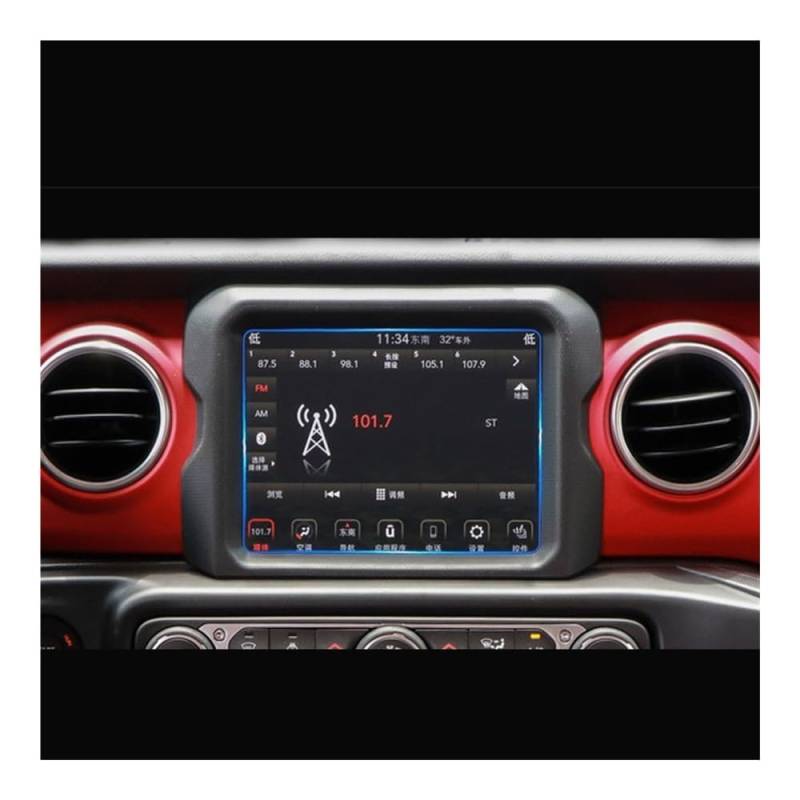 Digital Cockpit Schutzfolie 8,4 Zoll gehärtetes Klarglas-Displayschutz für Wrangler JL 2018, Auto-GPS-Navigation, Auto-Displayschutz Displayschutzfolie von NCPPIUIB