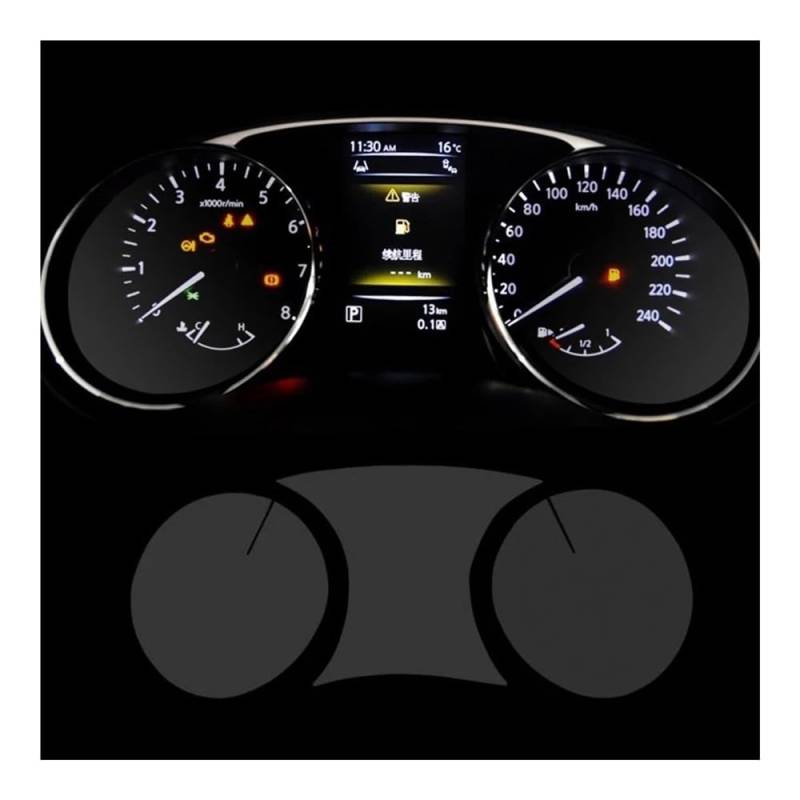 Digital Cockpit Schutzfolie Auto-Armaturenbrett-Schutzfolie für X-Trail für T32 2014–2020 Displayschutzfolie von NCPPIUIB