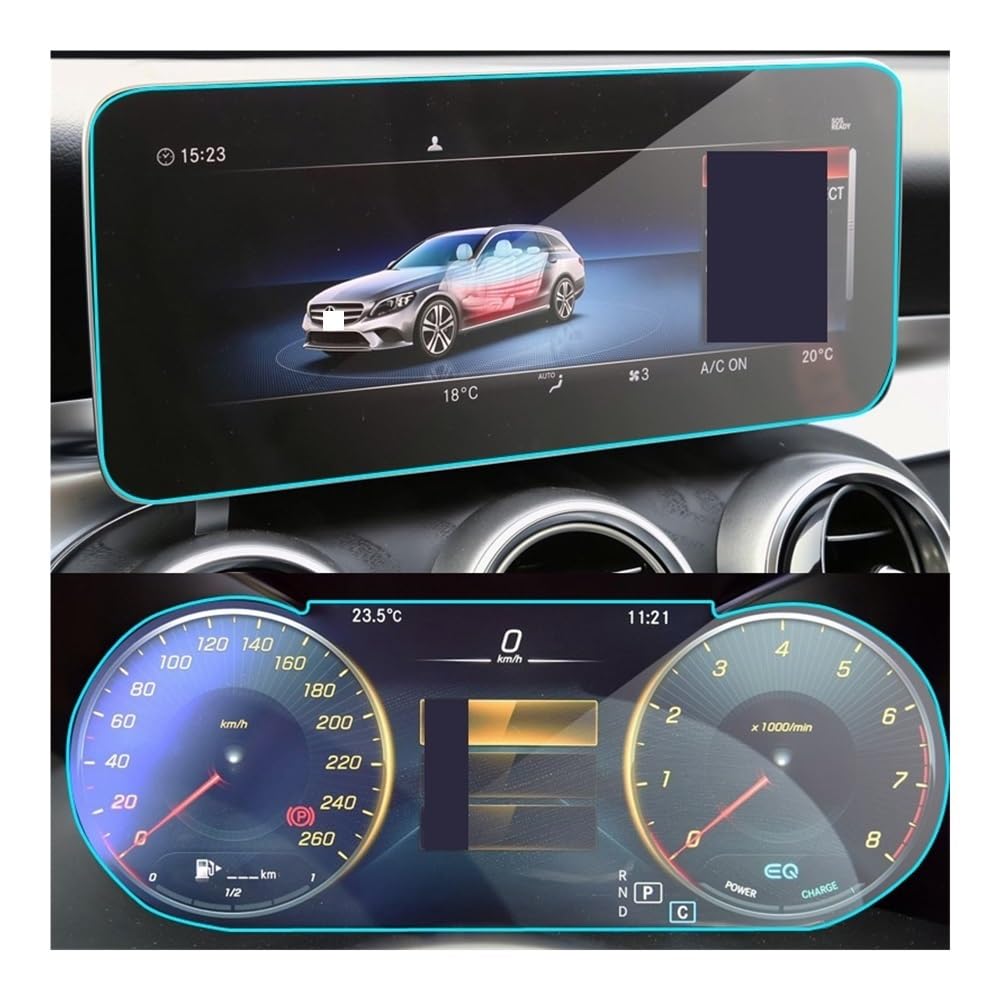 Digital Cockpit Schutzfolie Auto Navigation Gehärtetes Display-schutzfolie Dashboard Schutz Für Benz Für C-Klasse Für W205 2019-2020 Displayschutzfolie von NCPPIUIB