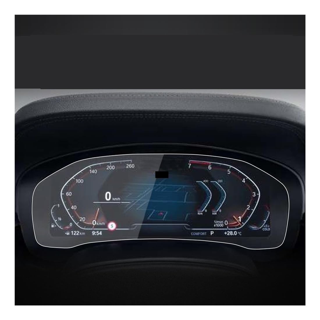 Digital Cockpit Schutzfolie Displayschutzfolie aus gehärtetem Glas für G30 für G31 für 5er-Serie 2021–2022, Auto-GPS-Armaturenbrett Displayschutzfolie von NCPPIUIB