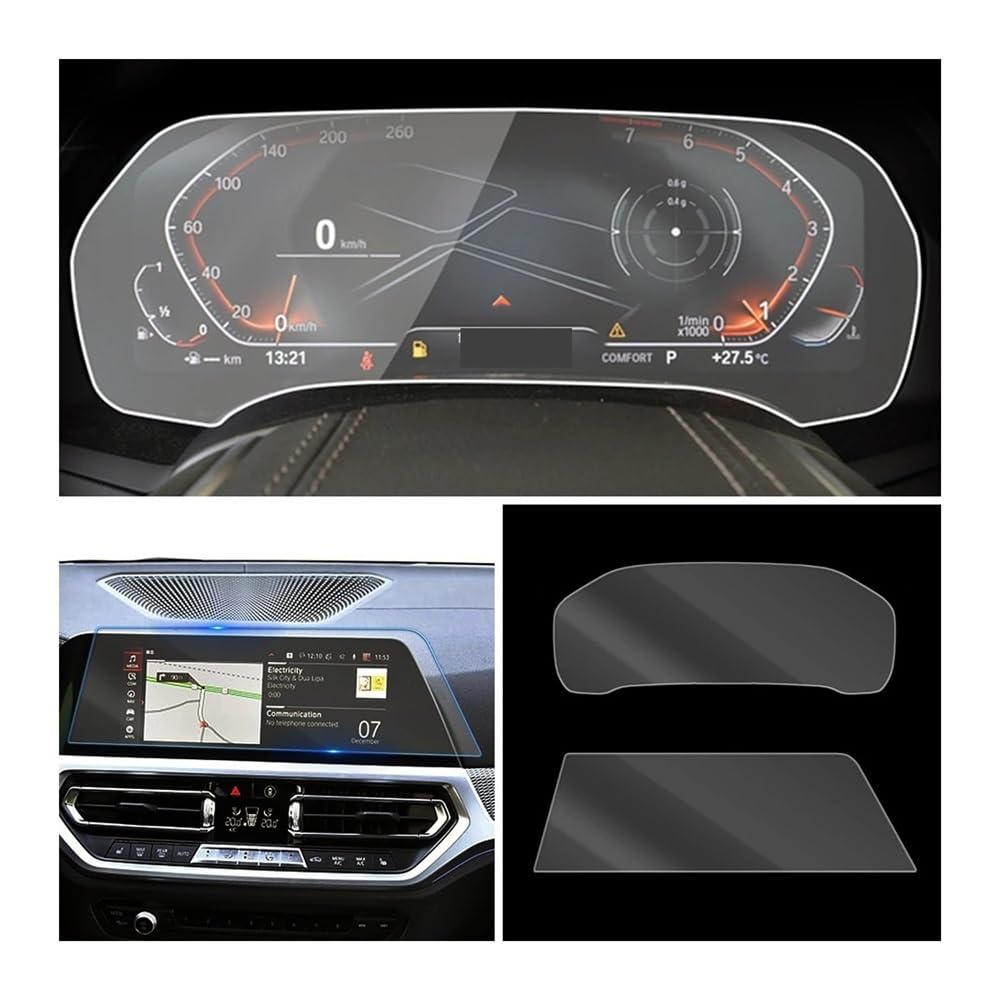 Digital Cockpit Schutzfolie Für 3 Serie Für G20 Für G21 2019-2021 Auto Dashboard Instrument Panel GPS Bildschirm Gehärtetes Glas Schutz Film Displayschutzfolie von NCPPIUIB