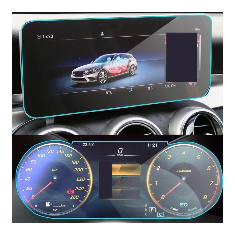 Digital Cockpit Schutzfolie Für Benz Für C-Klasse Für W205 2019-2020 Auto Navigation Gehärtetes Glas Display-schutzfolie Dashboard Schutz Displayschutzfolie von NCPPIUIB