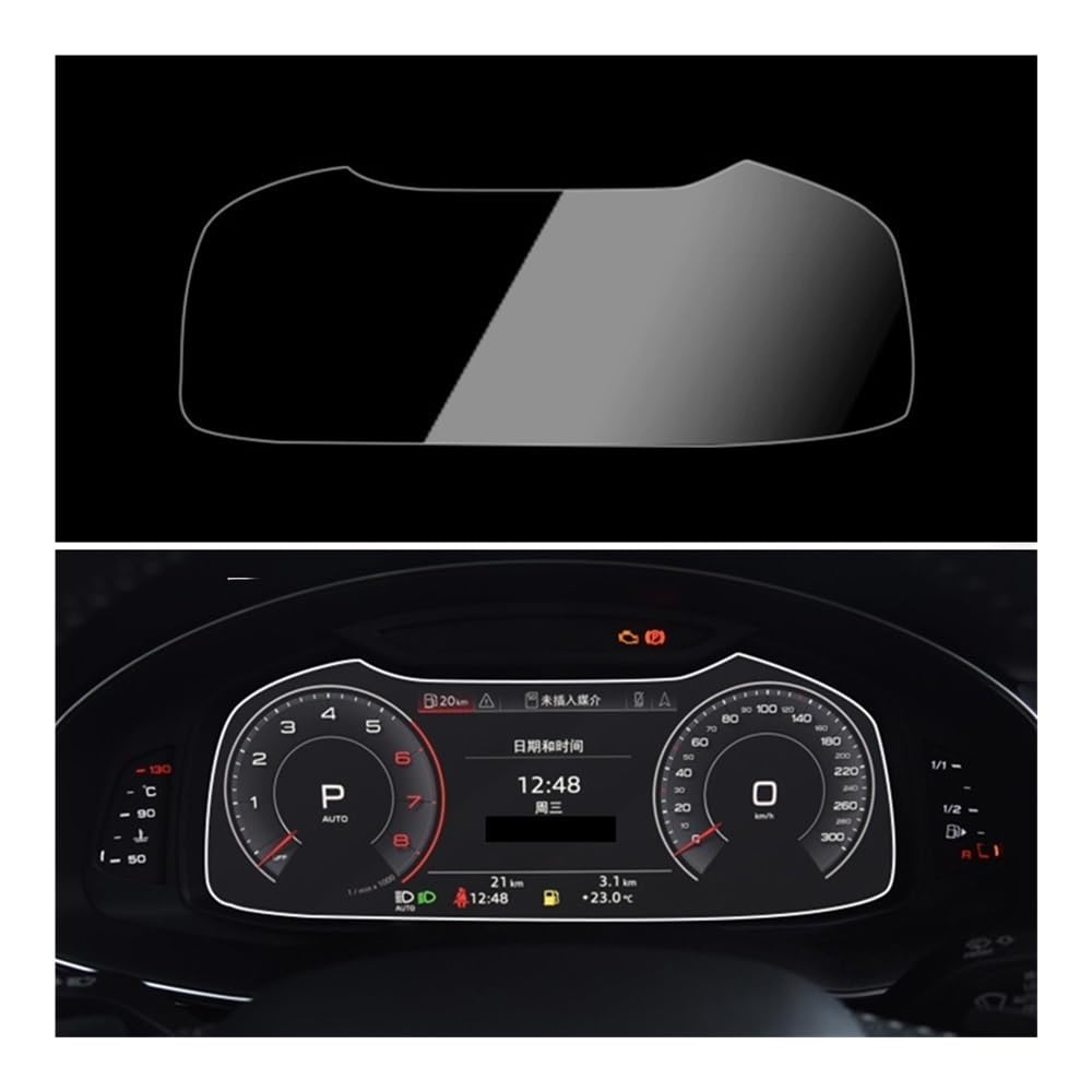 Digital Cockpit Schutzfolie Für Q8 2018-2021 Gehärtetes Glas Auto Screen Protector Film Instrument Panel Film Displayschutzfolie von NCPPIUIB